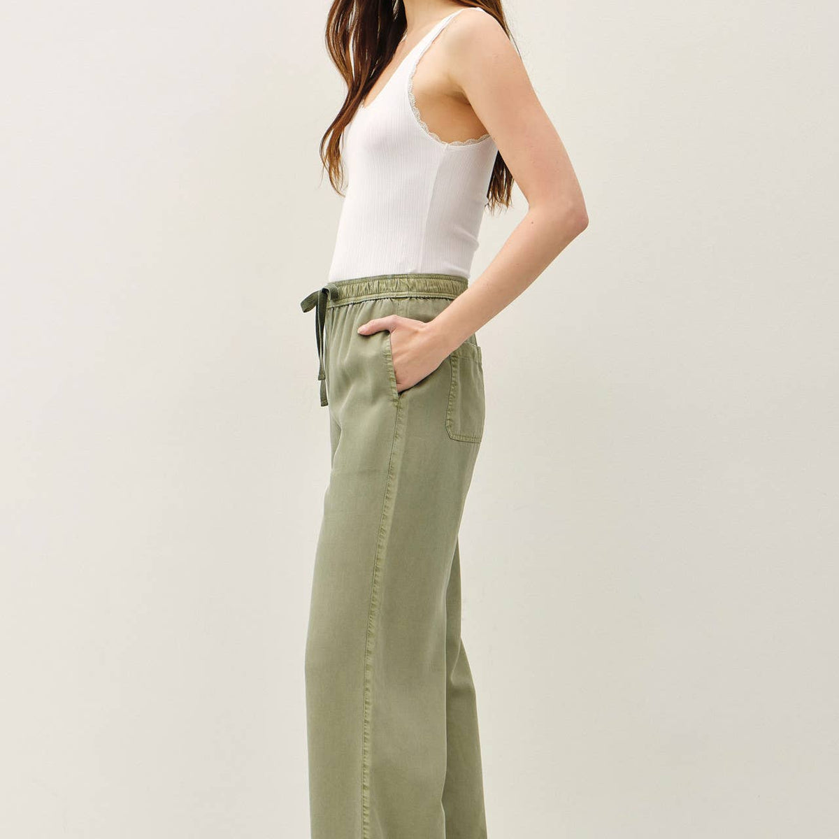 Tencel Wide Leg Pants