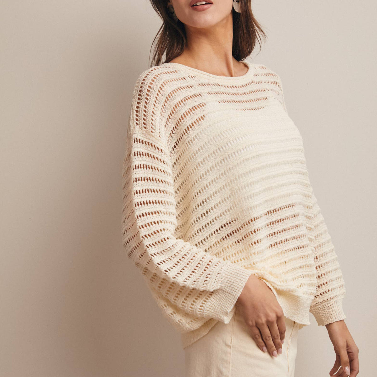 Callie Knit Stripe Sweater Top