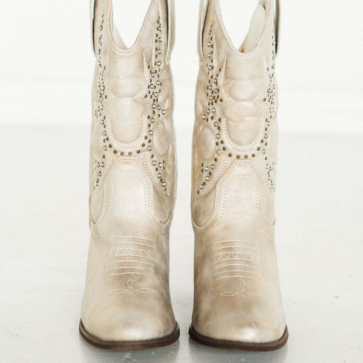 Houston Western Boots in Champagne
