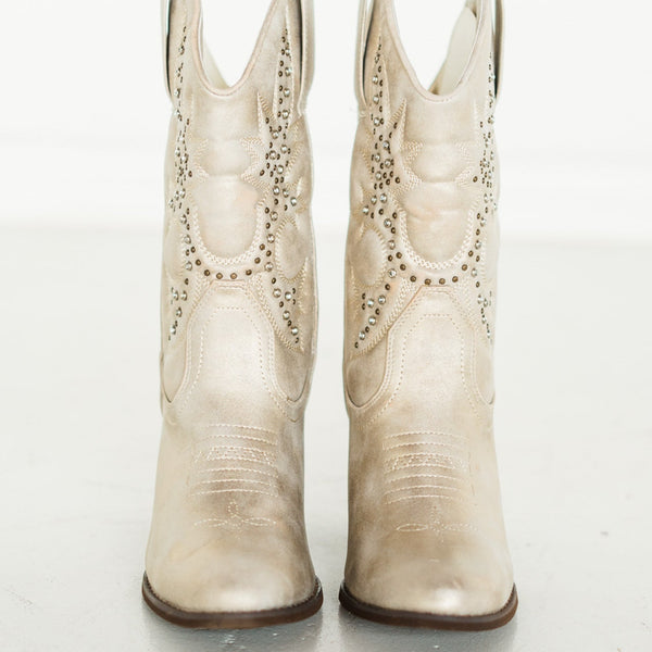 Houston Western Boots in Champagne