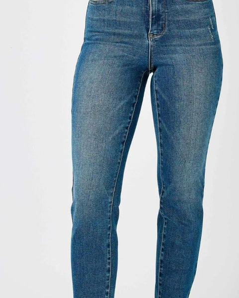 Judy Blue Hi-Rise Button Fly Cut Off Skinny