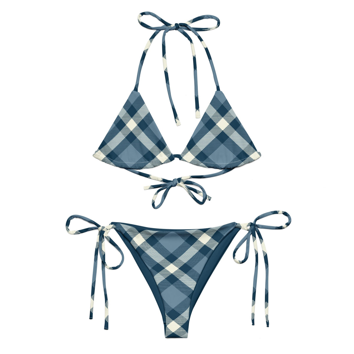 Cheeky Check String Bikini Set