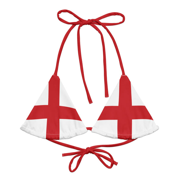 Flag of England String Bikini Top