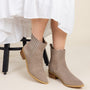 Leonor Suede Ankle Boot in Taupe