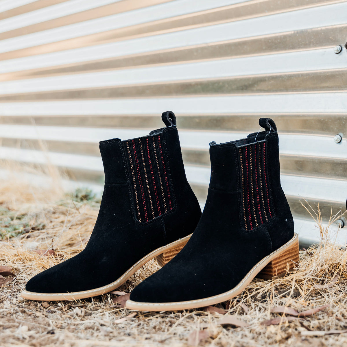 Leonor Suede Ankle Boot in Black