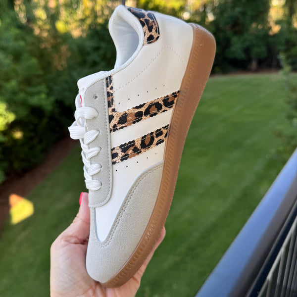 Stockholm Sneaker in White Leopard