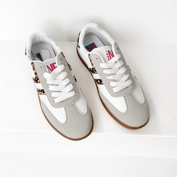Stockholm Sneaker in White Leopard