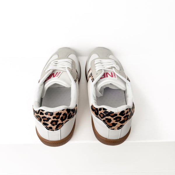 Stockholm Sneaker in White Leopard