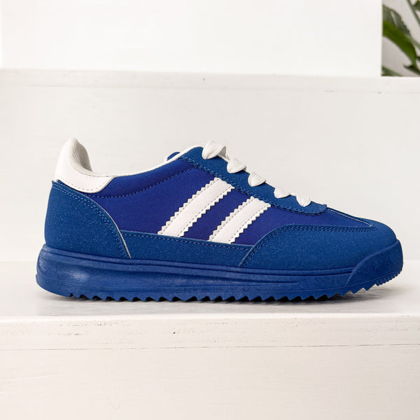 Tokyo Dual Stripe Sneakers in Blue