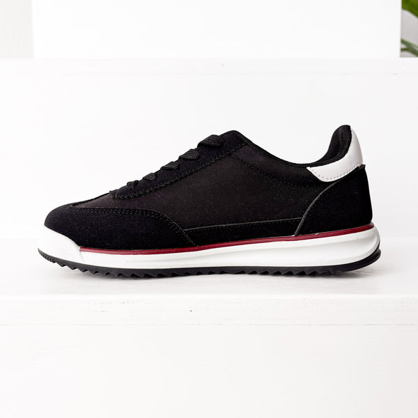 Tokyo Dual Stripe Sneakers in Black