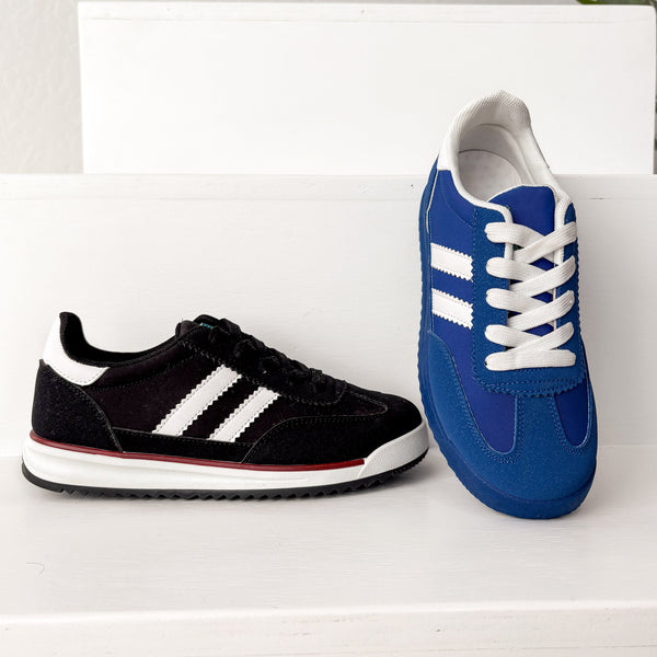 Tokyo Dual Stripe Sneakers in Blue