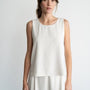 High & Low Crew Neck Sleeveless Top