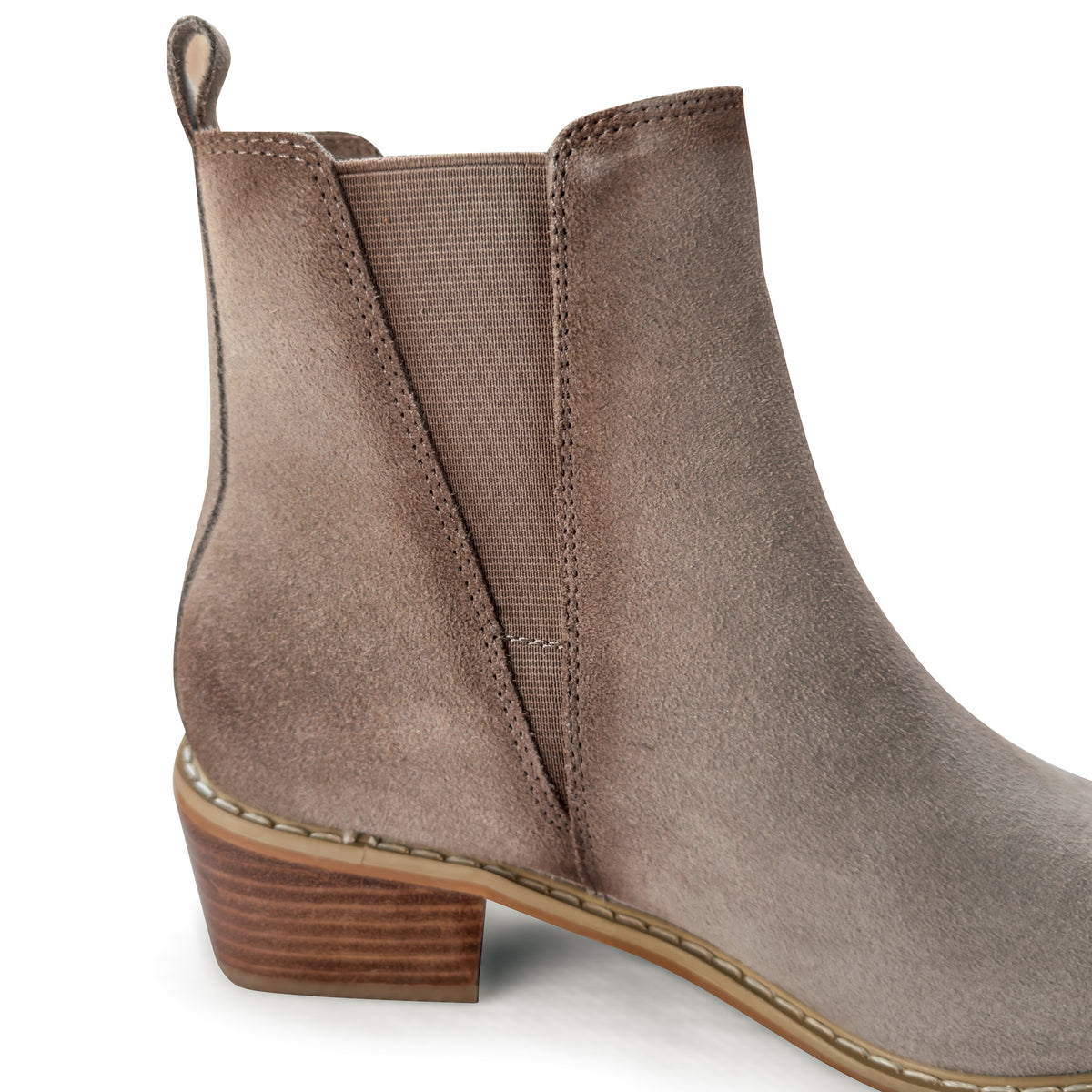 Wylie Suede Ankle Boot in Taupe
