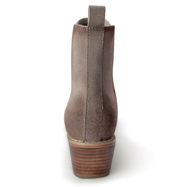 Wylie Suede Ankle Boot in Taupe