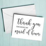 Thank you card for maid of honor - SLATE Boutique & Gifts 