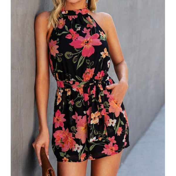 Sexy Backless Lace up Romper - SLATE Boutique & Gifts