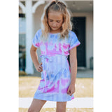Girls Tie-Dye Belted T-Shirt Dress - SLATE Boutique & Gifts