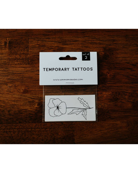 Black ink Violet temporary tattoo; accessory.