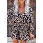Leopard print belted romper - Womens Clothing