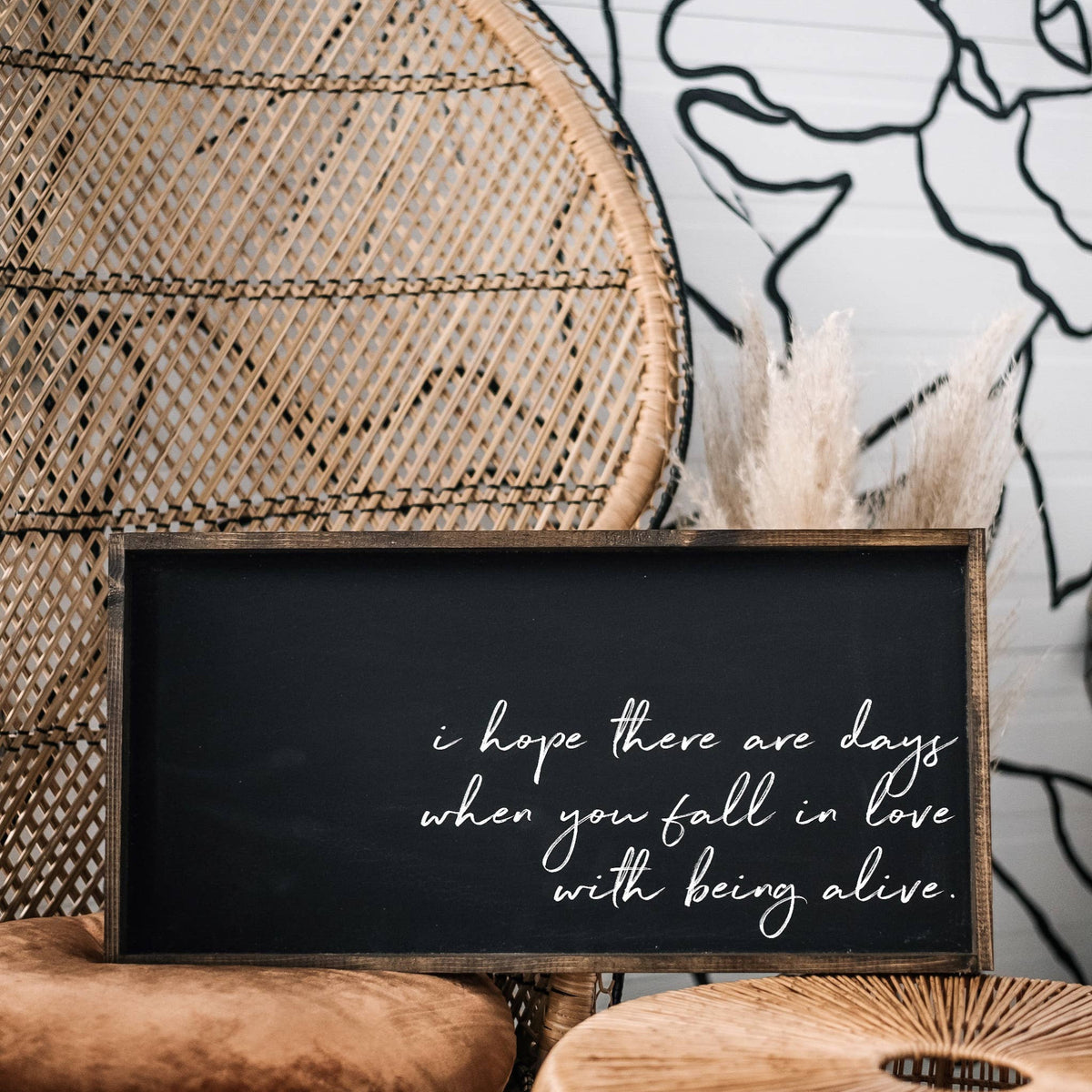 I Hope There Are Days When You Fall in Love Wood Sign - SLATE Boutique & Gifts
