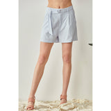 Stripe seersucker high waist shorts - SLATE Boutique & Gifts