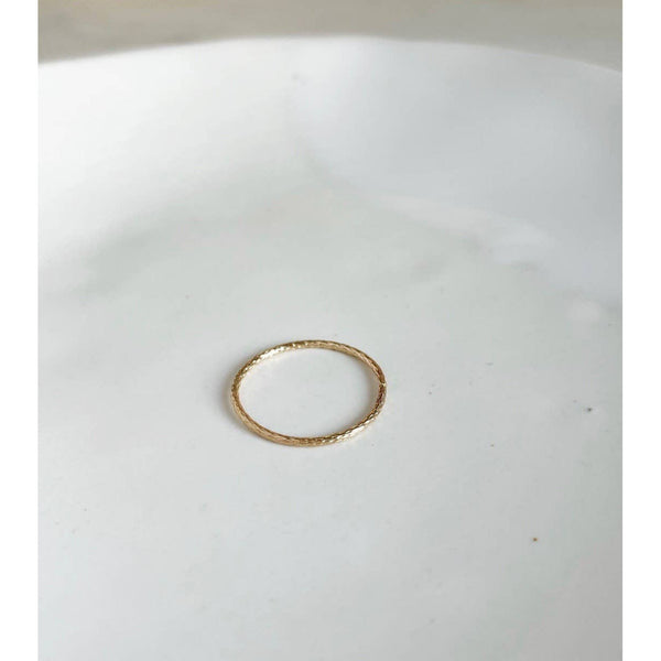 Gold plated simple band ring; womens accessories.