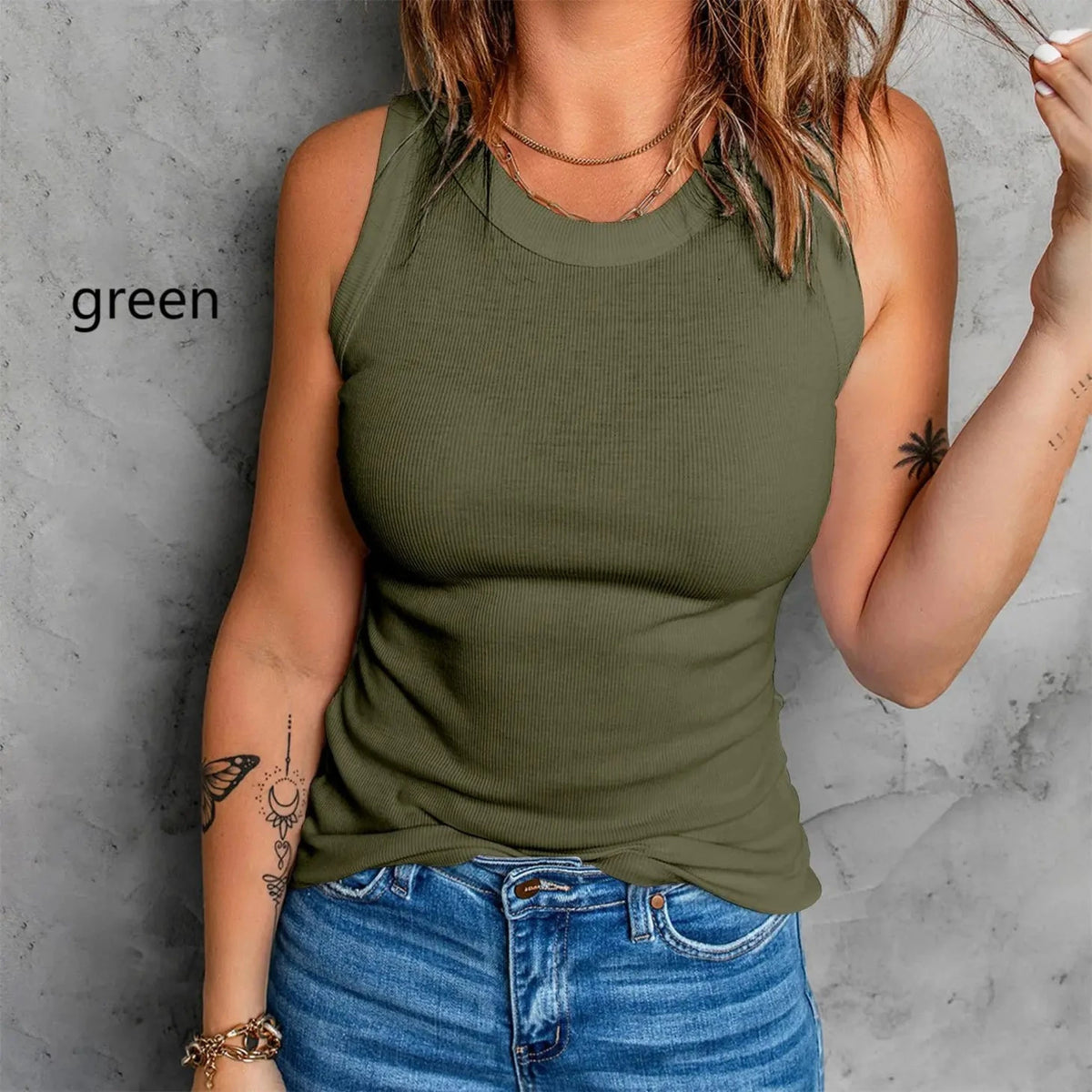 Sleeveless Basic Cami Tank Tops - SLATE Boutique & Gifts