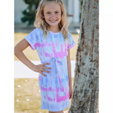 Girls Tie-Dye Belted T-Shirt Dress - SLATE Boutique & Gifts