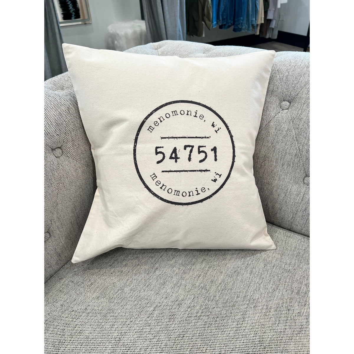 Menomonie, WI  54751 - Square Canvas Pillow