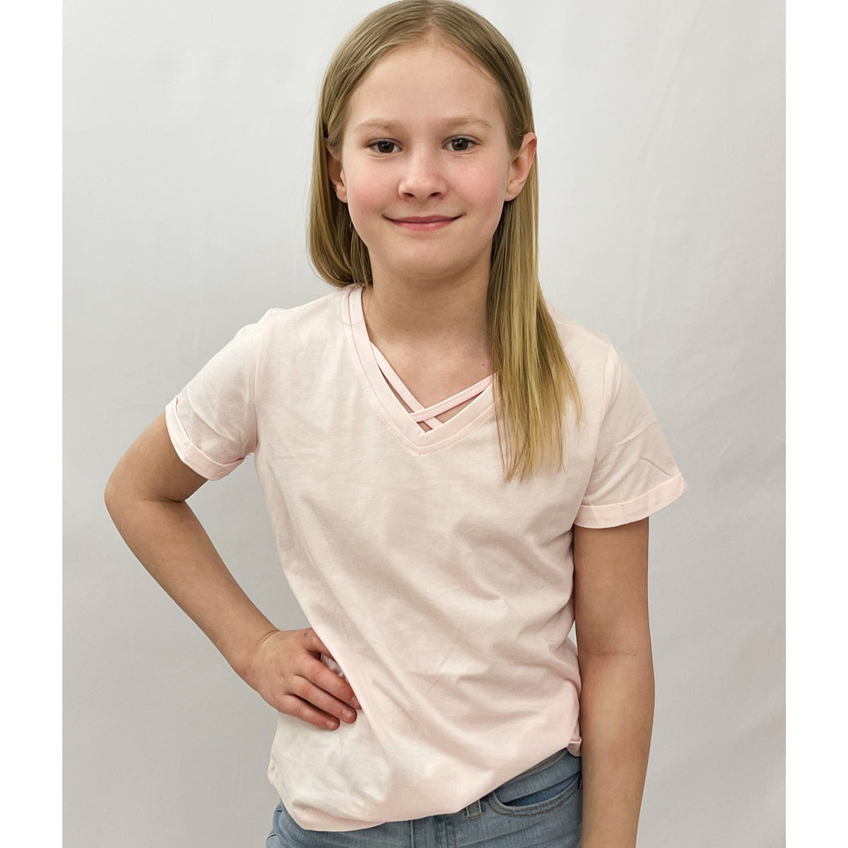 Junior's Pale Pink Tee Shirt - SLATE Boutique & Gifts