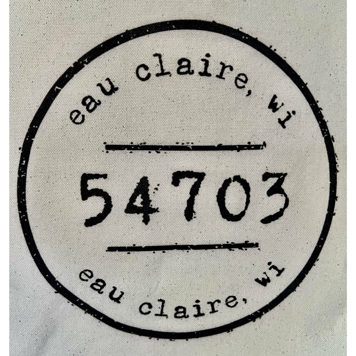 Eau Claire, WI 54703 - Square Canvas Pillow - SLATE Boutique & Gifts