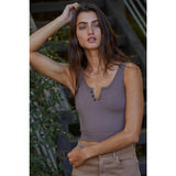 Button Down Crop Top - SLATE Boutique & Gifts