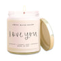 Love You Soy Candle - Clear Jar - 9 oz - SLATE Boutique & Gifts
