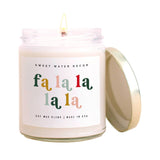 Fa La La La Soy Candle - Clear Jar - 9 oz - SLATE Boutique & Gifts