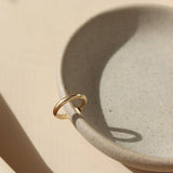 Gold platted simple hoop ear cuff - accessories 