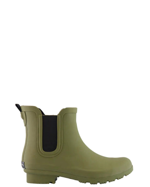 Army Green Ankle Rain Boots - By Roma Boots - SLATE Boutique & Gifts